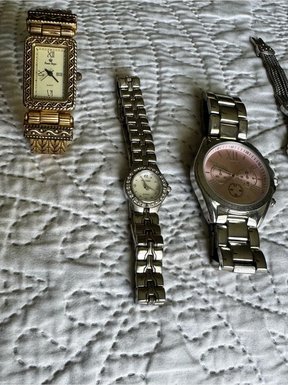 Vintage style watch lot 4 womens Y2k gold silver Waltham premier design Untested